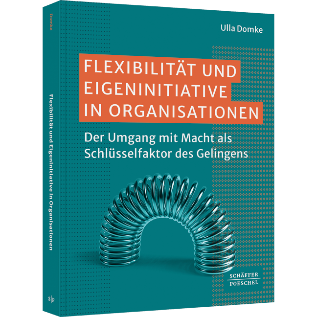 Buchabbildung "Flexibilität und Eigeninitiative in Organisationen" - ein Plädoyer für eine neue Machtarchitektur, die auf unterstützende Strukturen, Vertrauen und Dialog setzt.