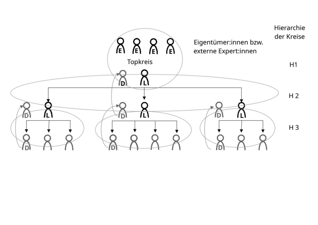 Die Soziokratie ist eine Organisationsform, die die linear-hierarchische Struktur um eine Kreisstruktur ergänzt. 